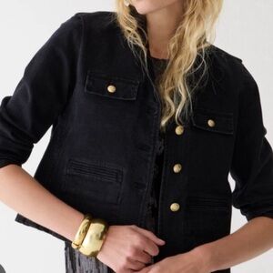 NWT! J CREW Denim Crop Blazer